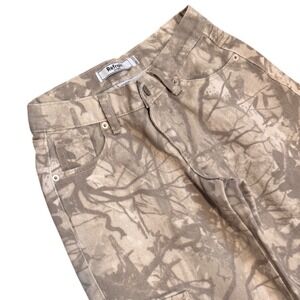 Refrain Los Angeles Womens Camo Cargo Pants Wide Leg Branch print